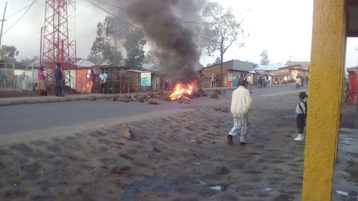 Goma : des pneus brûlés et des barricades au quartier Afia Bora