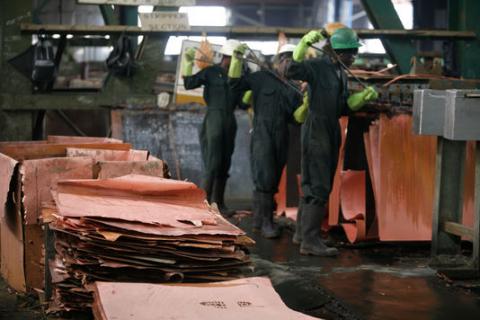 La production de cuivre augmente de 0,6%, au troisième trimestre