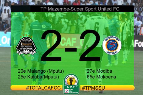 Deuxième match consécutif sans victoire pour le TP Mazembe.