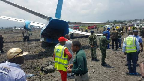 Un avion de transport Antonov de l’armée congolaise s’est écrasé samedi matin