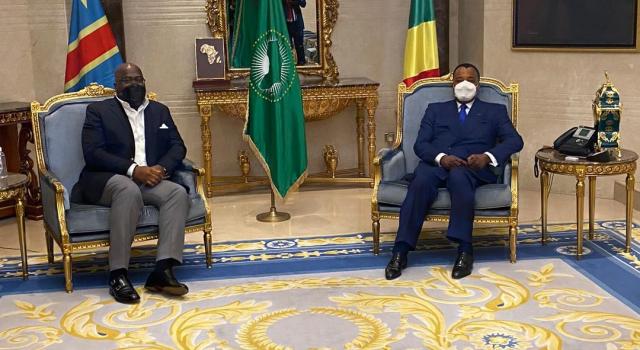 Sassou et Tshisekedi ont évoqué l'épineux dossier du conflit frontalier