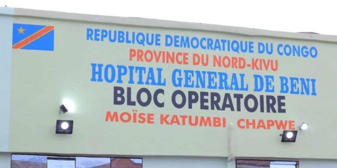 NORD KIVU/VILLE DE BENI: KATUMBI DOTE L'HOPITAL GENERAL D'UN BLOC OPERATOIRE MODERNE